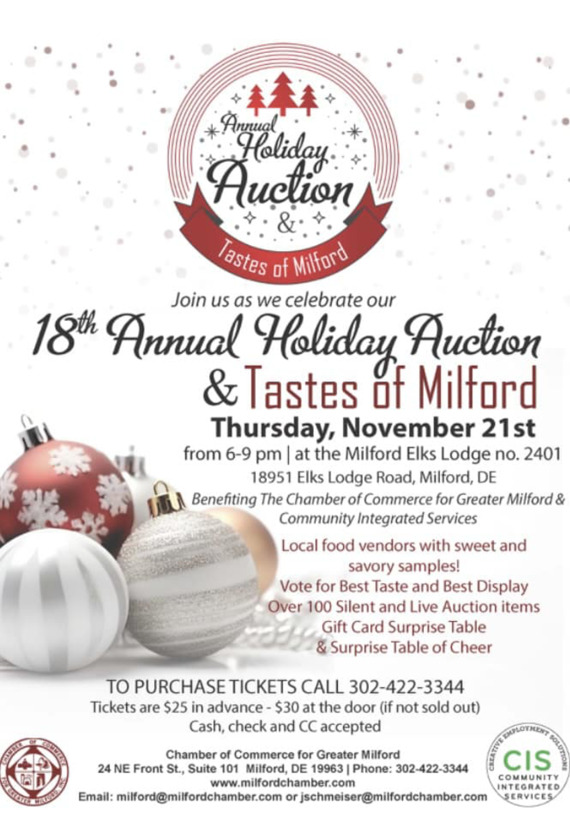 Milford Chamber of Commerce Holiday Auction